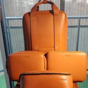 [SOLD] Monos Saddle Tan Backpack & Sling set